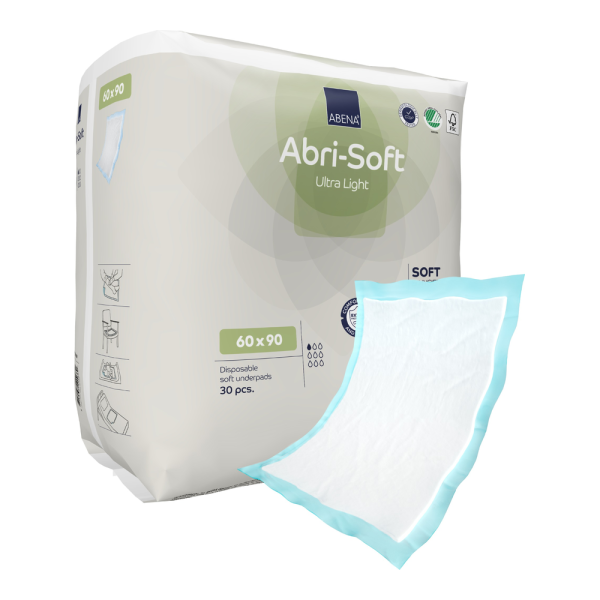 Aleze de unica folosinta hipolergenice, protecții de pat, Abri Soft ultra light 90 x60 - Abena