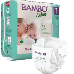 Scutece Nr. 1(nou-născuți), 2- 4 kg, 22 bucăti - Bambo Nature