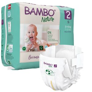 Scutece Nr. 2 bebeluși, 3- 6 kg, 30 bucăti - Bambo Nature