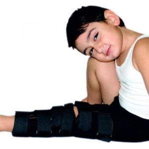 Orteza de genunchi fixa pentru copii - imobilizator genunchi