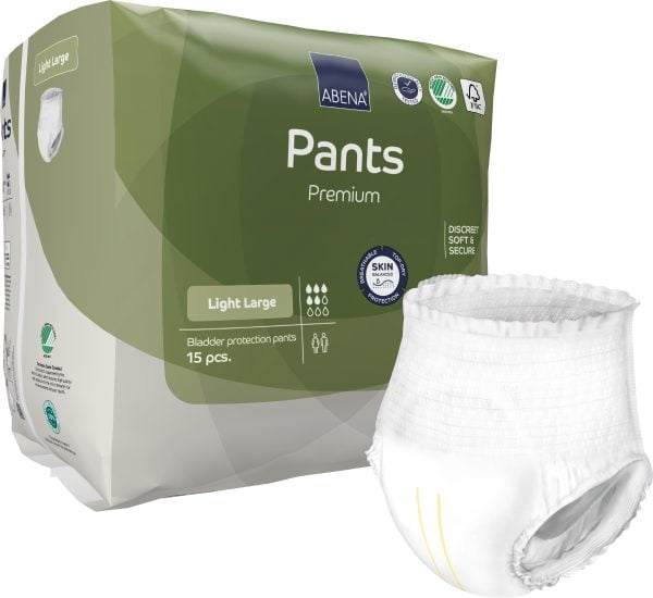 Scutec hipoalergenic, tip chilot pentru incontinenta moderata, Abena Pants L0 Premium, 15 buc, absorbtie 900 ml