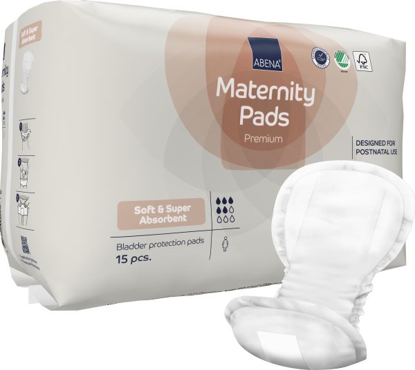 Absorbante pentru incontinenta usoara si pentru perioada postnatala, Maternity Pads , 15 buc, 500 ml - Abena