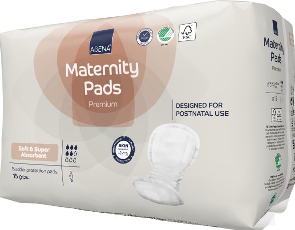 Absorbante pentru incontinenta usoara si pentru perioada postnatala, Maternity Pads , 15 buc, 500 ml - Abena