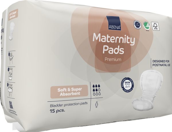 Absorbante pentru incontinenta usoara si pentru perioada postnatala, Maternity Pads , 15 buc, 500 ml - Abena