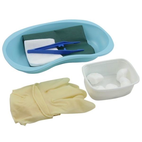 Trusa mica de chirurgie, sterila, cu cateter, camp operator, pensa si tavita