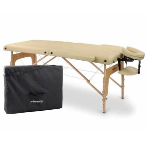 Masă masaj Sofia Light – cadru lemn, pliabilă, 250 kg, husă inclusă