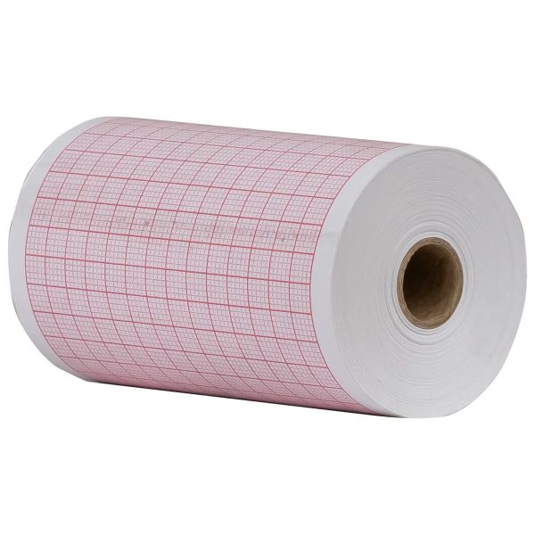 Rola hârtie ECG 80mmx25m termosensibilă – cu grid roșu – Set 5 bucăți