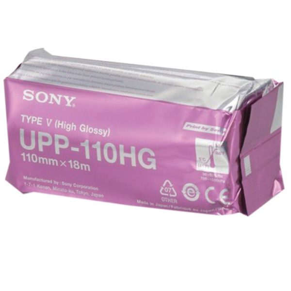 Hârtie termică Sony High Glossy UPP-110HG – 110 mm x 20 m, finisaj lucios, calitate superioară