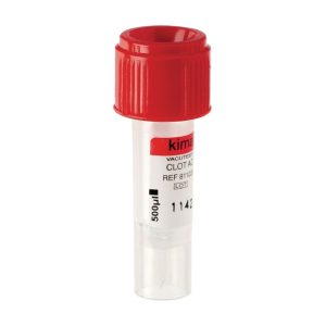 MICRO-eprubeta de biochimie cu clot activator capac roșu -500uL