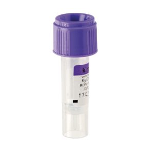 Micro eprubetă hematologie 500 µl cu K3 EDTA – capac mov