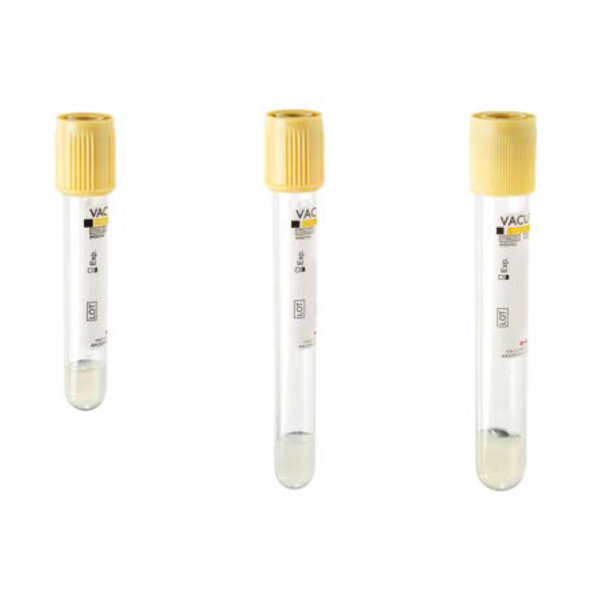 Eprubeta tip Vacutest Kima-biochimie cu clot activator și gel separator (Vol. 3.5ml; 13x100 mm)- capac galben- 100buc