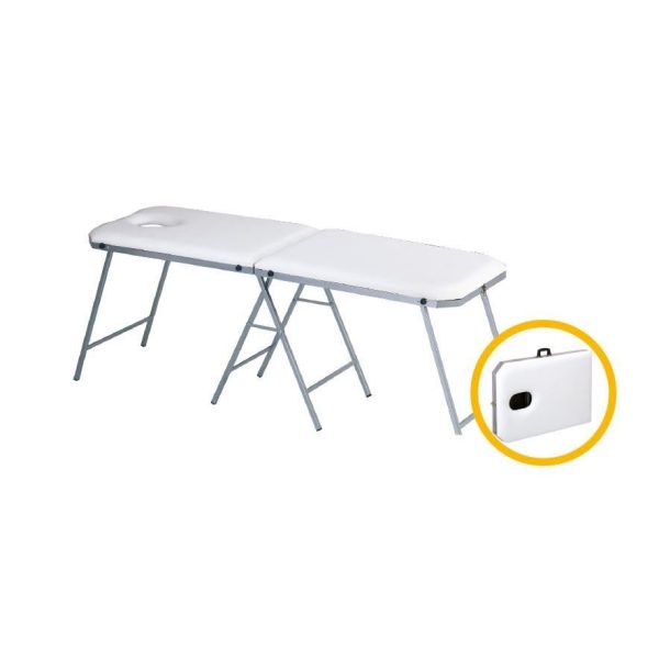 Masă de masaj pliabilă – profesională, 2 secțiuni, portabilă