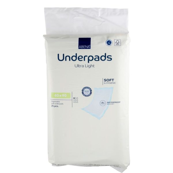 Aleze ABENA Underpads Ultra Light, 60x90 cm, 350 ml, 25 buc