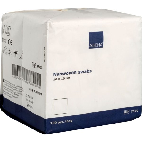 Comprese ABENA netesute 10x10 cm, 4 straturi, 100 buc