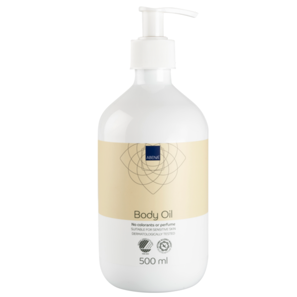 Ulei de corp ABENA, 500 ml, fără coloranți și parfumuri, cu vitamina E